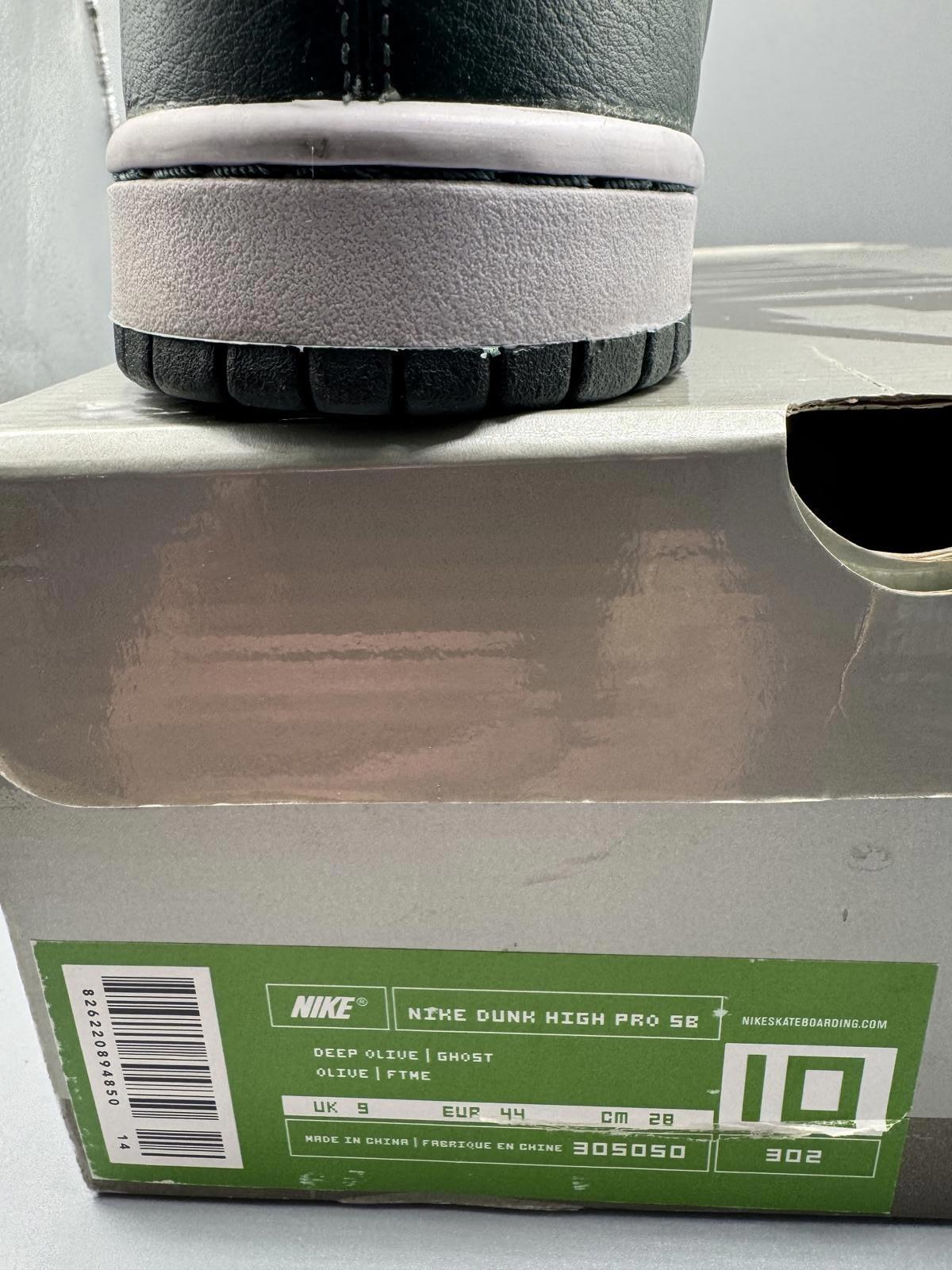 Size 9 SB Dunk High Ghost Green OG All Used