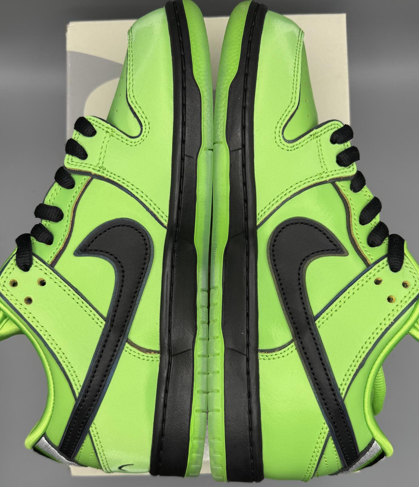 Size 7.5 Nike SB Dunk Low Power Puff Girls Electric Green Edition NEW