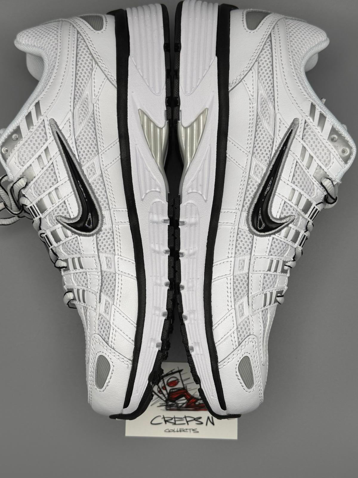Size 6.5 Nike P6000 White Black Metallic Silver New