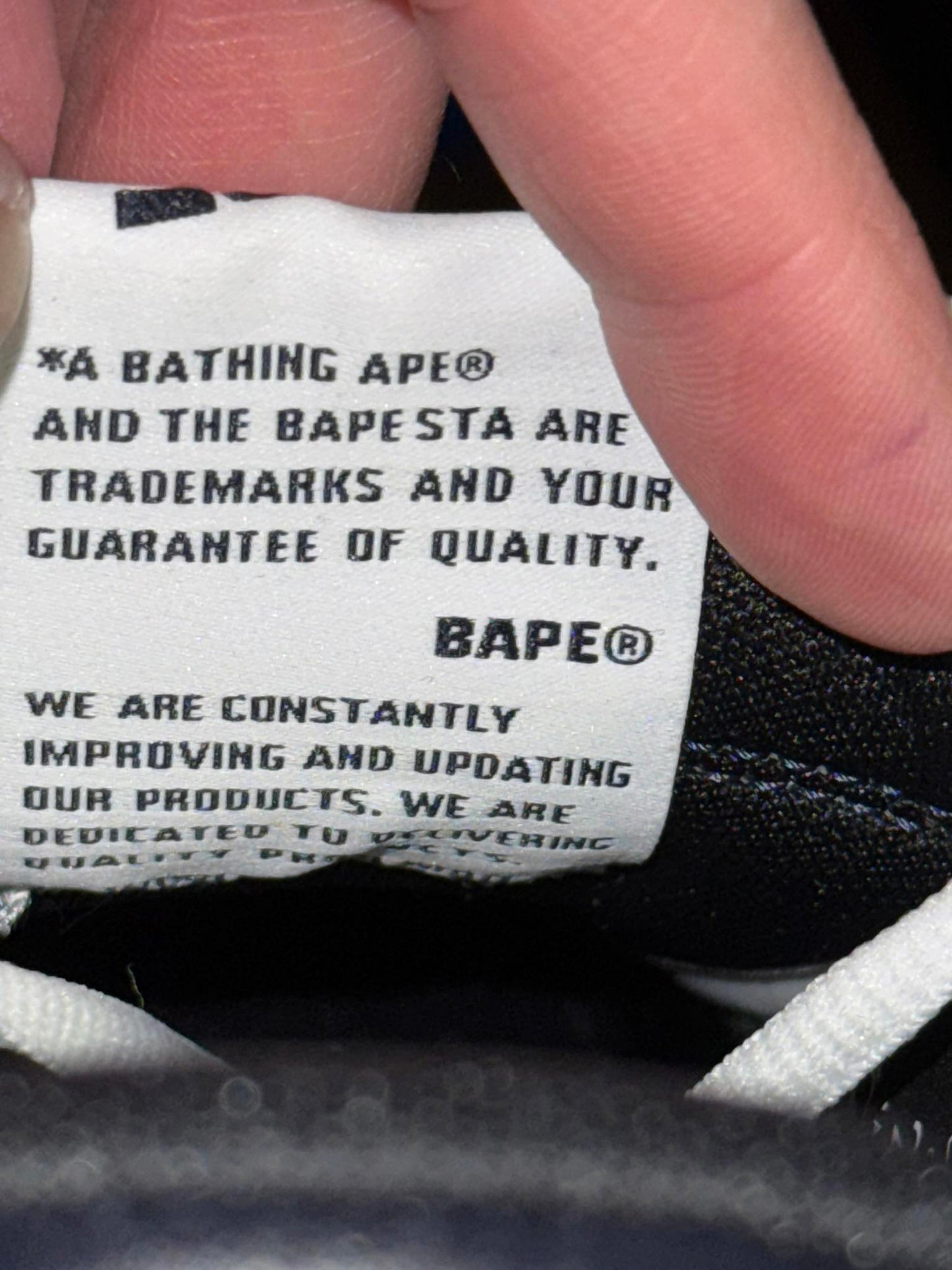 Size 9 A Bathing Ape Bape Sta JJJJound White Navy DS NEW