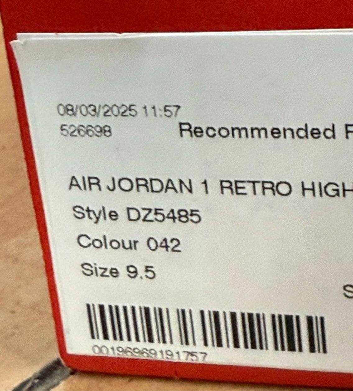 Size 8.5 Jordan 1 Retro High OG Royal Reimagined Full Suede DS NEW
