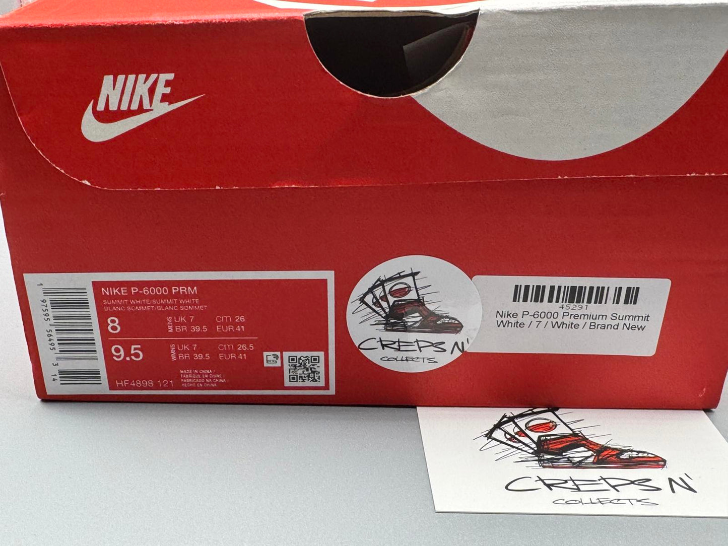 UK 7 Nike P6000 Summit White Brand New