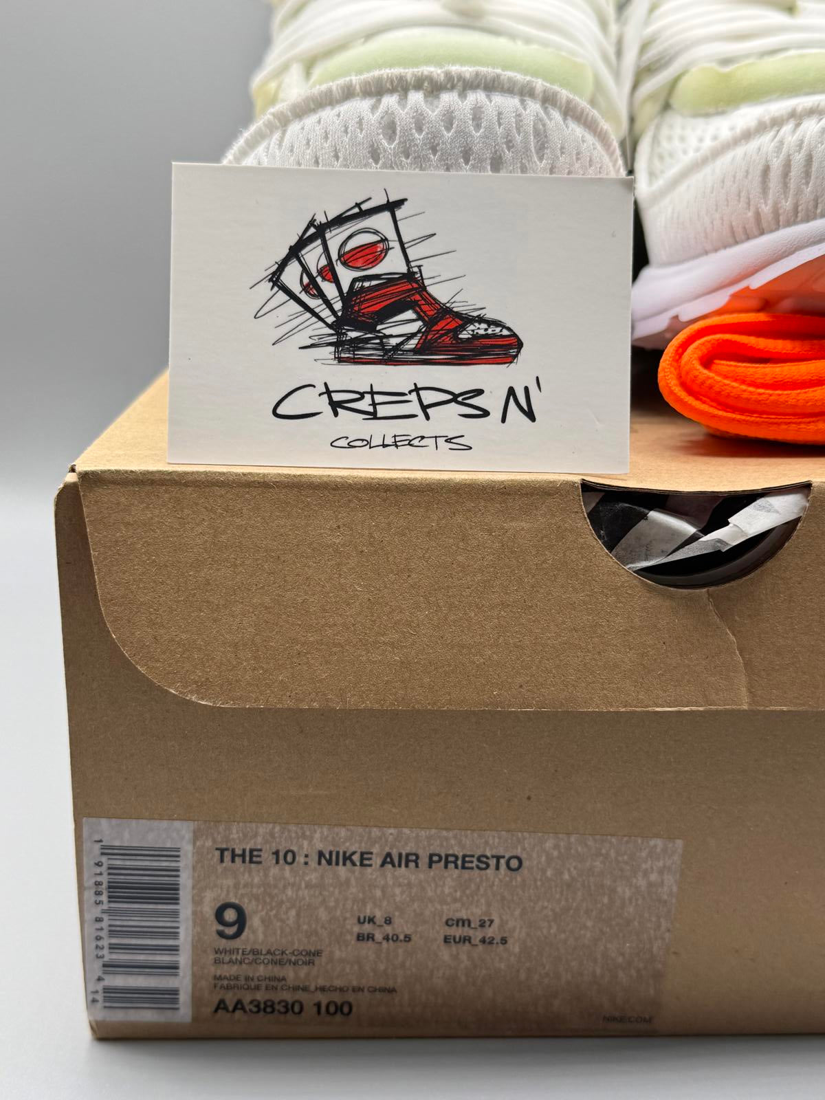 Size 8 Nike Off White Presto White Unworn New DS