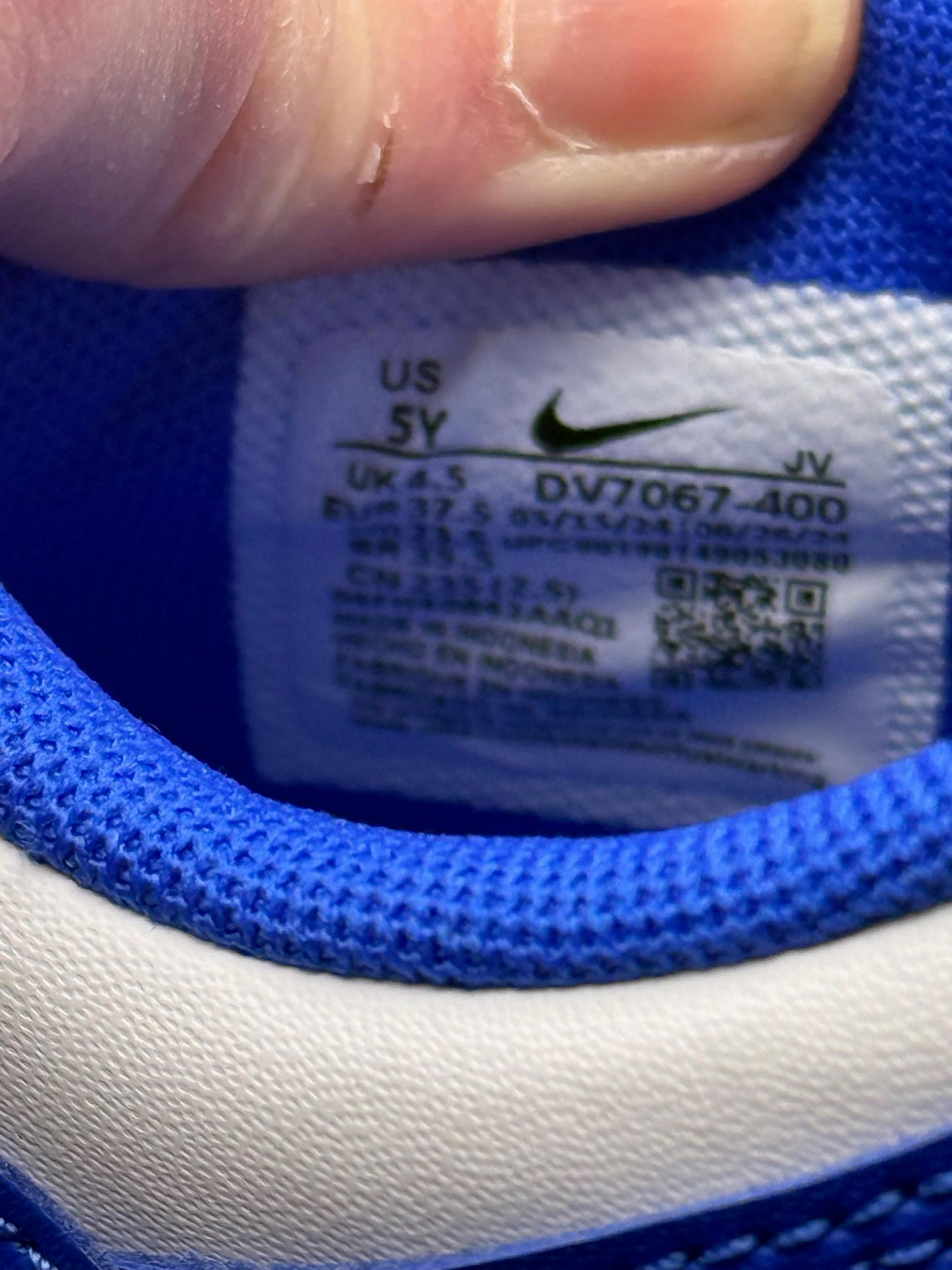 Size 4.5 Nike Dunk Low GS Racer Blue NEW