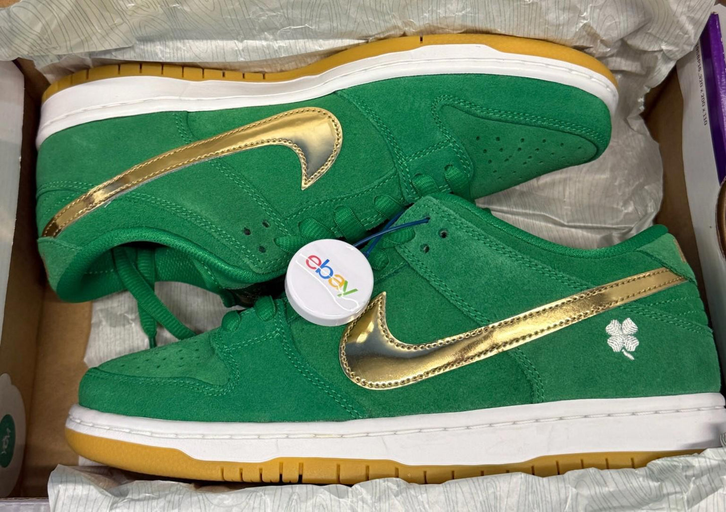 Size 6.5 St Patrick's Day Nike SB Dunk DS BRAND NEW