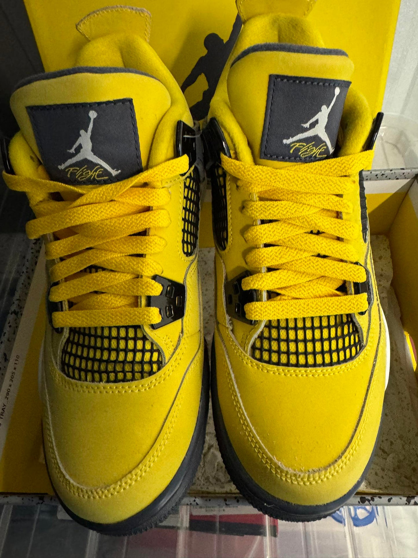 SIze 4.5(GS) UK Air Jordan 4 Retro Thunder Yellow NEW