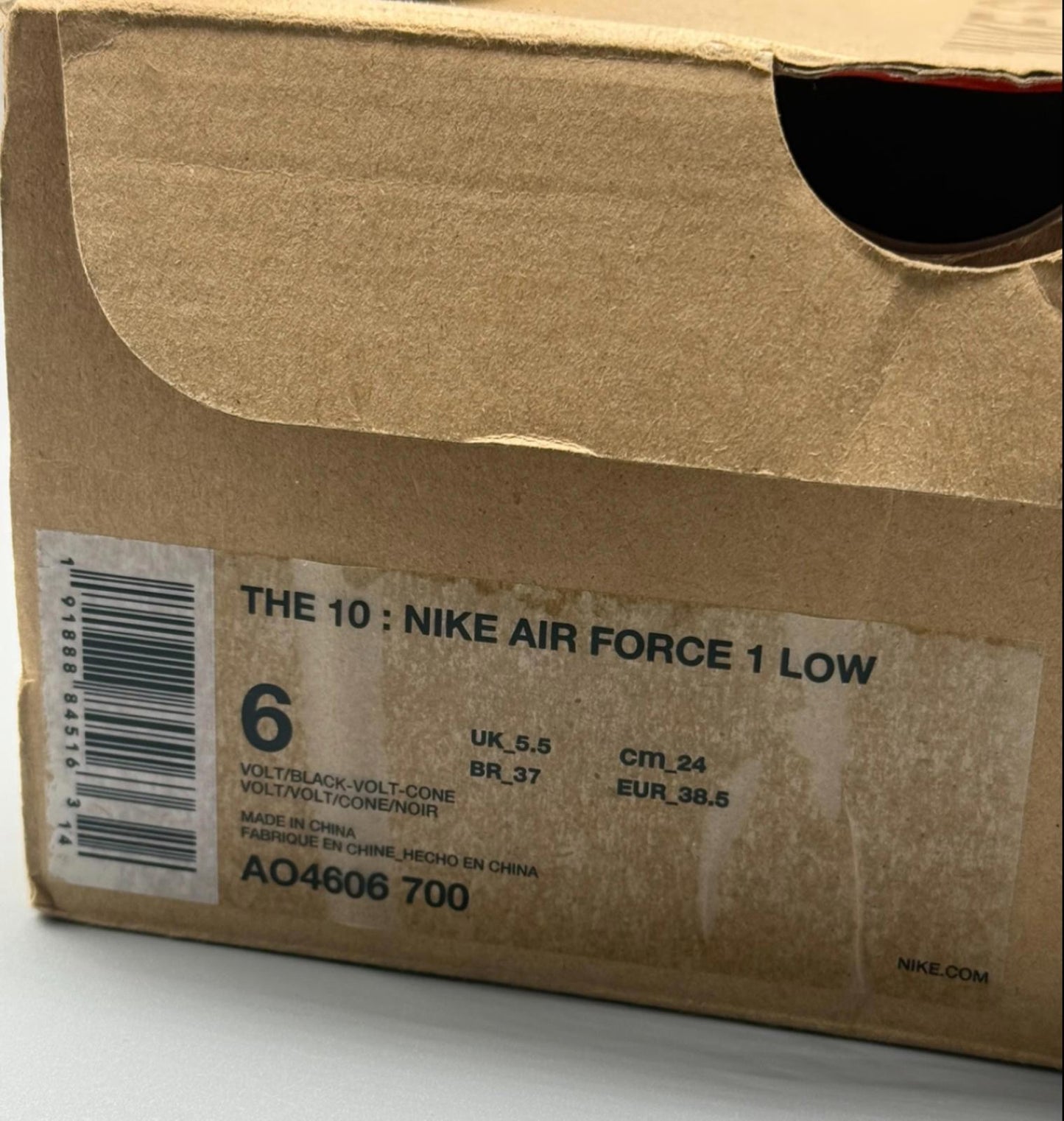 Size 5.5 Air Force 1 x Off White Volts 2018 Used