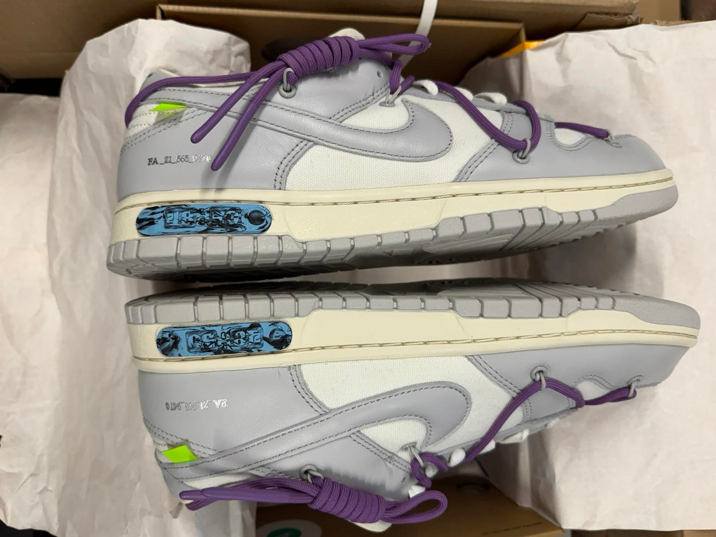 Size 10 Nike Dunk Low Off-White Lot 48 USED