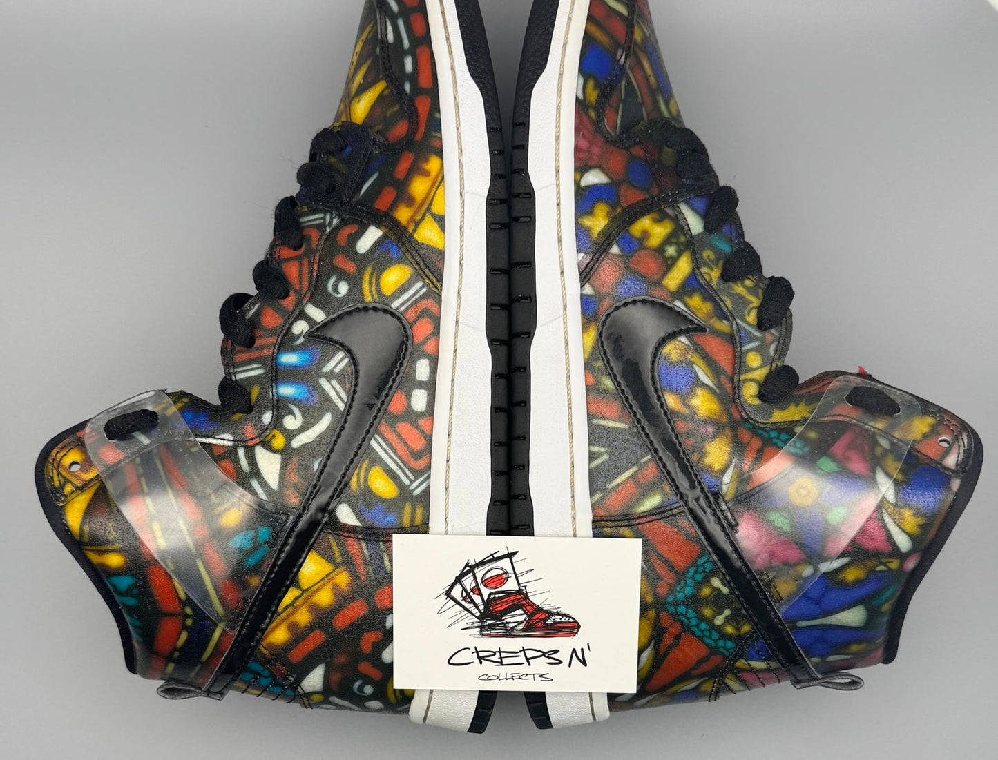 Size 8 Nike SB Dunk High Concepts Stained Glass US 9 EU 42.5