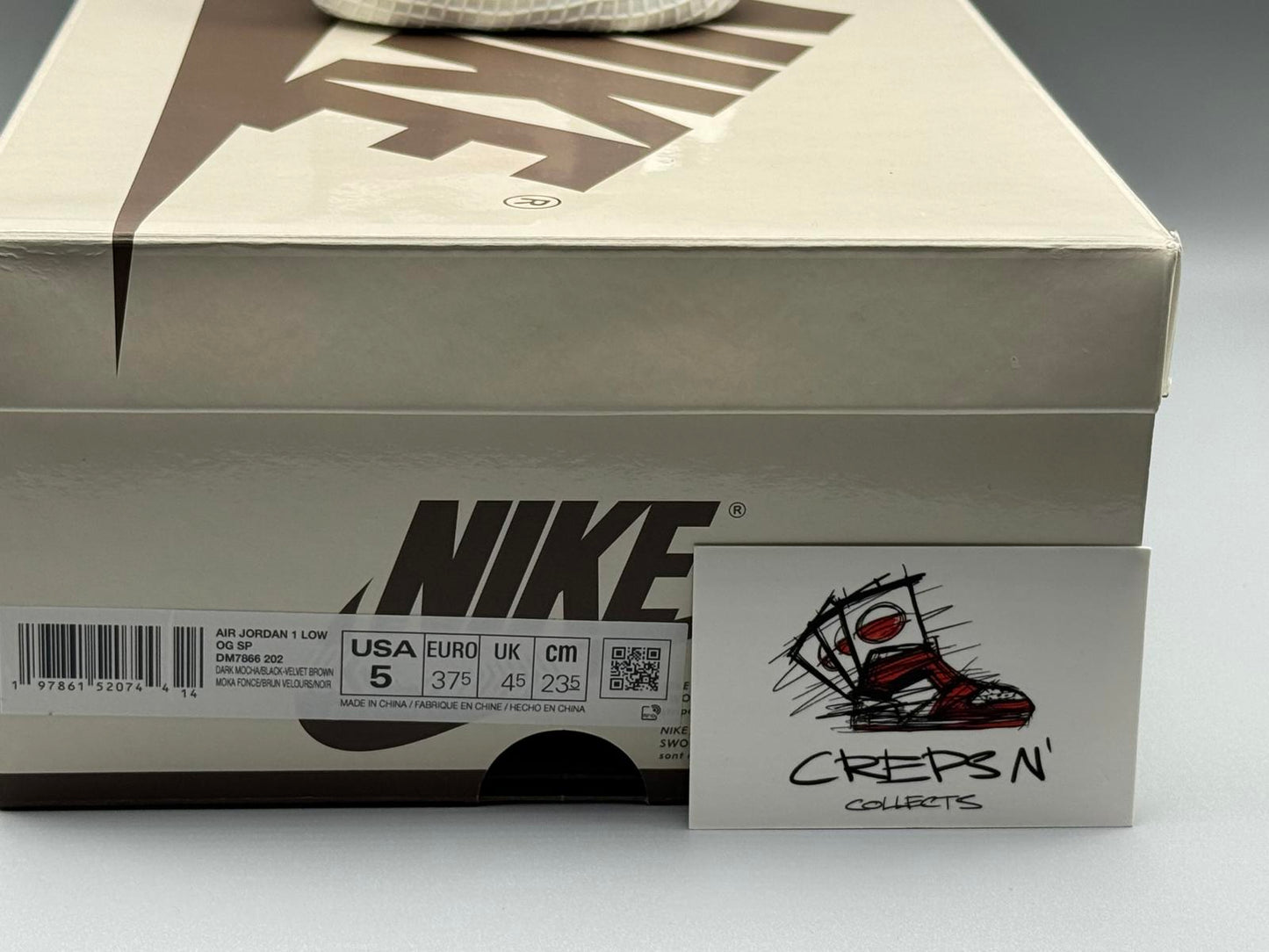 Size 4.5 Jordan 1 Travis Scott Velvet Browns NEW