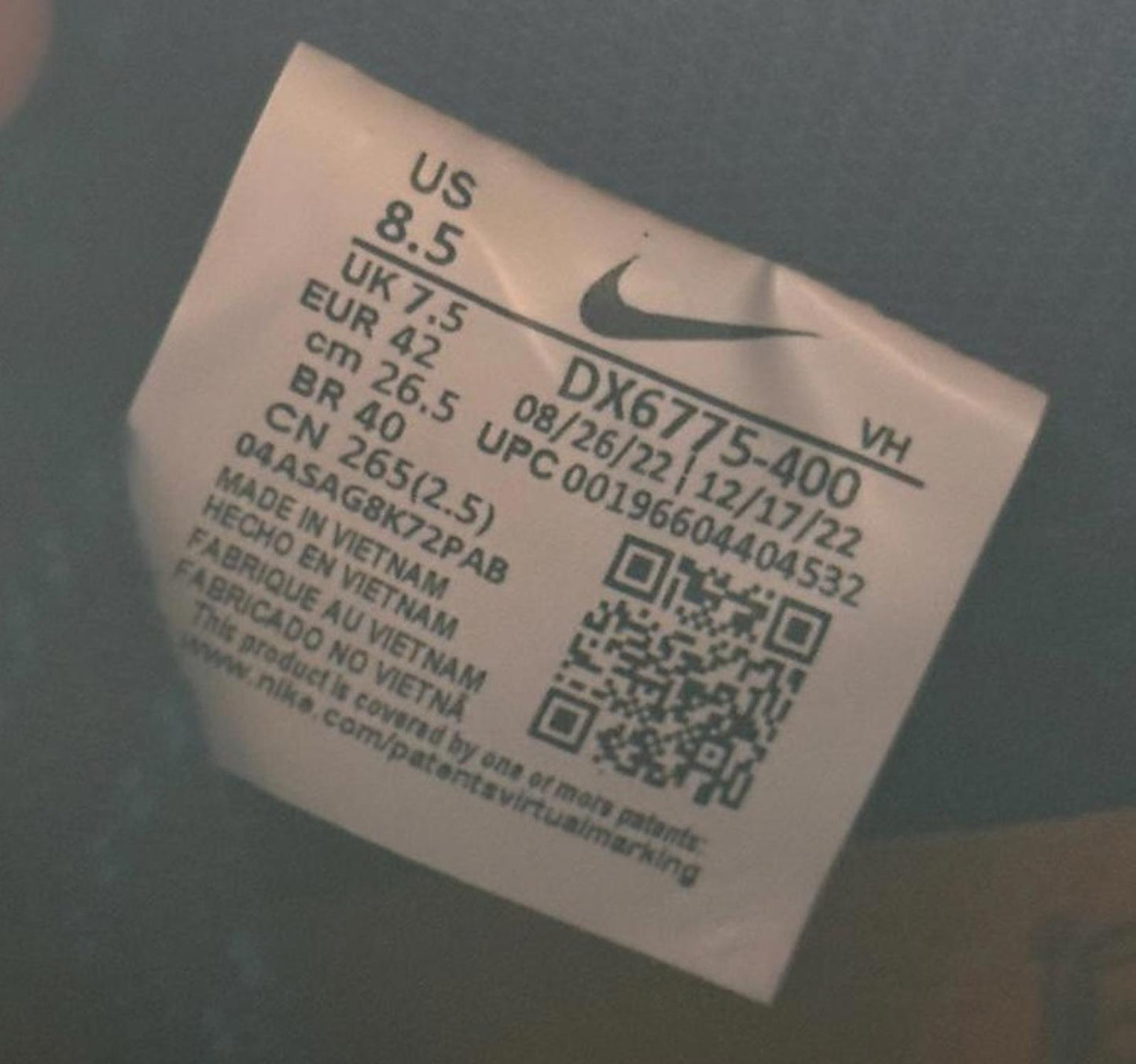 Size 7.5 UK Nike SB Dunk Low 90s Back pack Midnight Navy Ochre DX6775-400