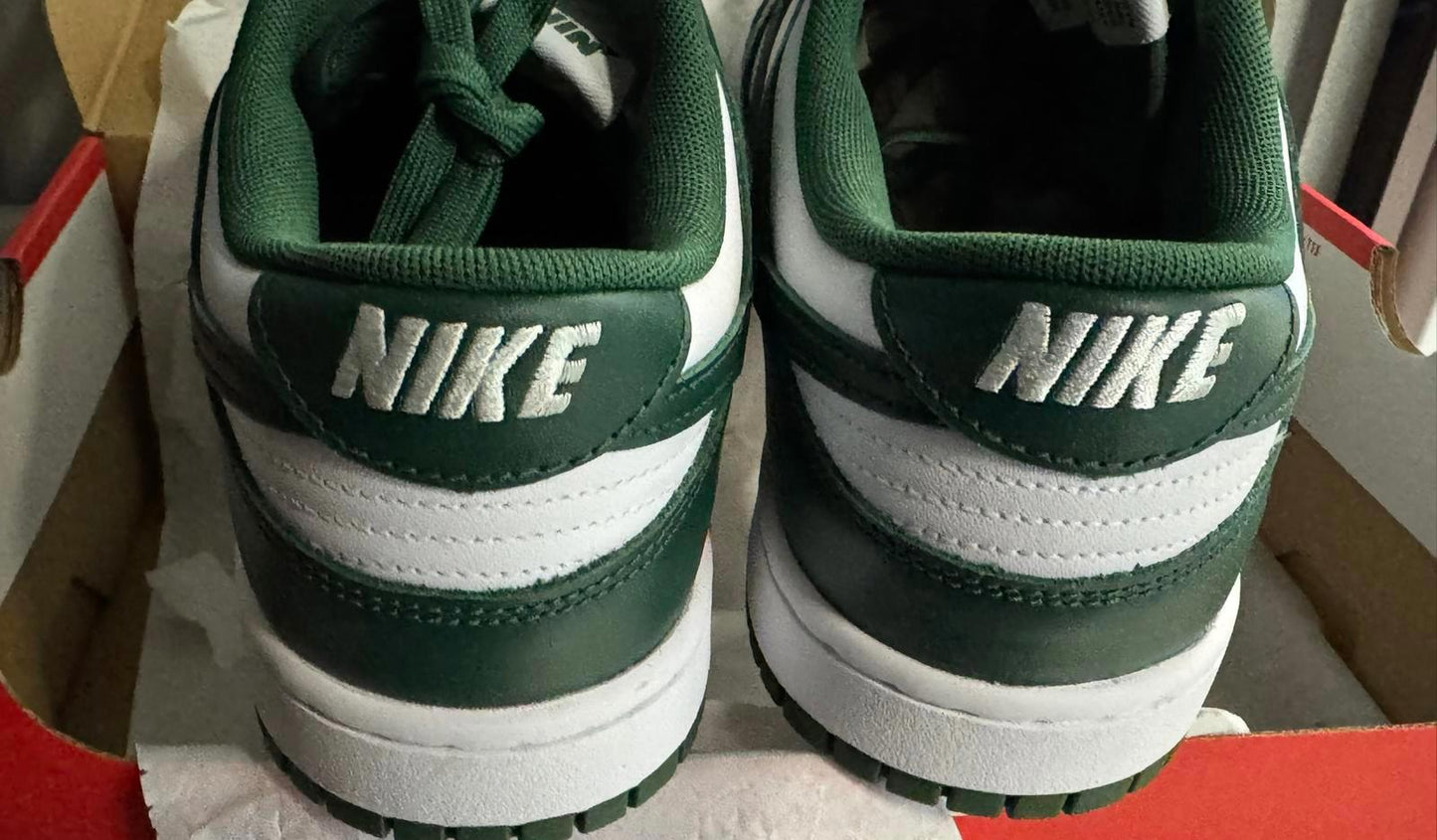UK 10.5 Nike Dunk Low Green White Sneakers NEW DD1391-101