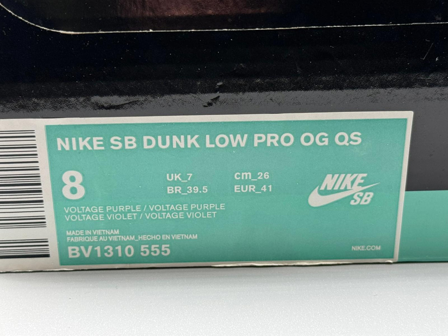 Size 7 SB Dunk Low Purple Lobster USED Very Good Condition AUTHENTIC