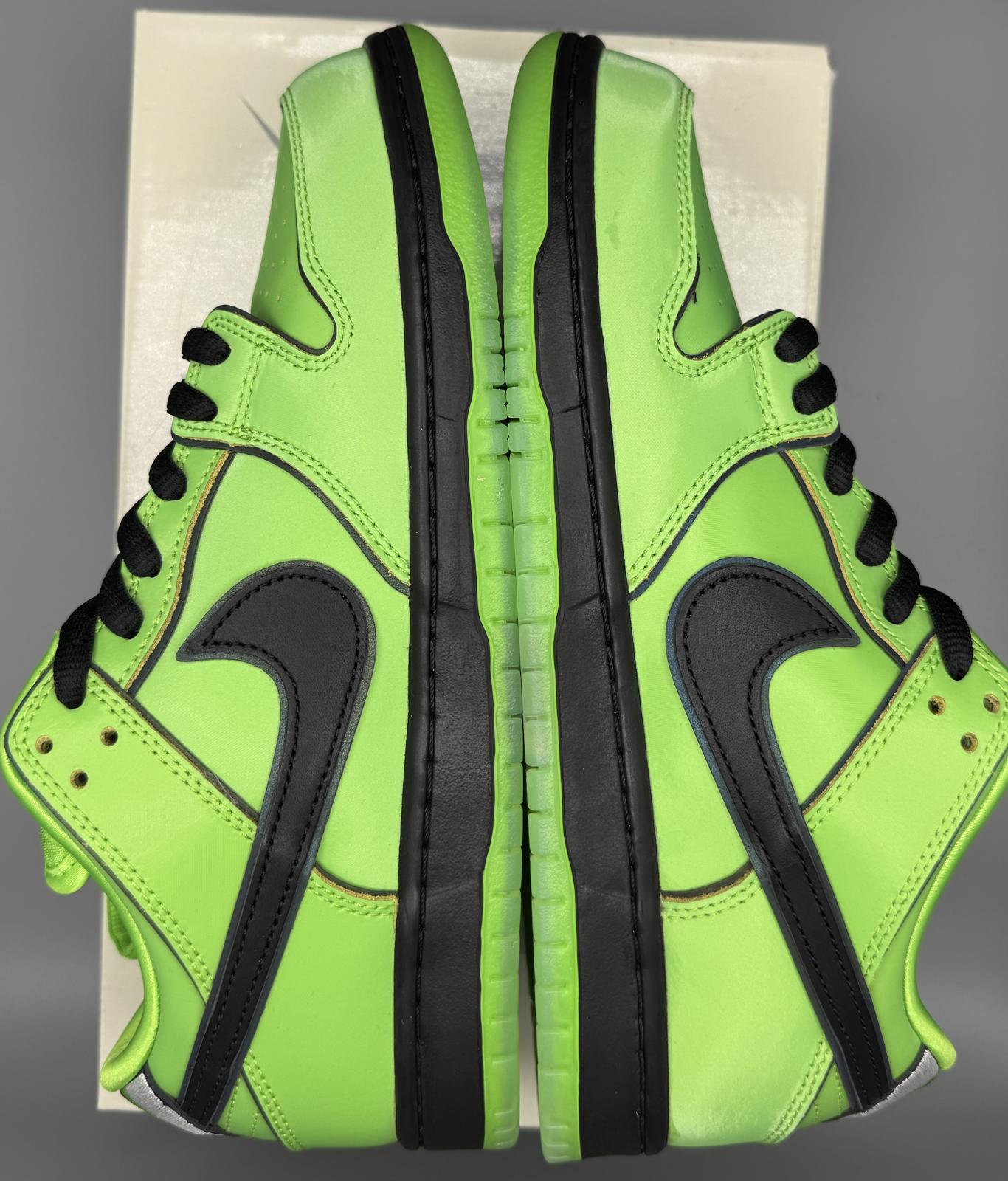 Size 7.5 Nike SB Dunk Low Power Puff Girls Electric Green Edition NEW