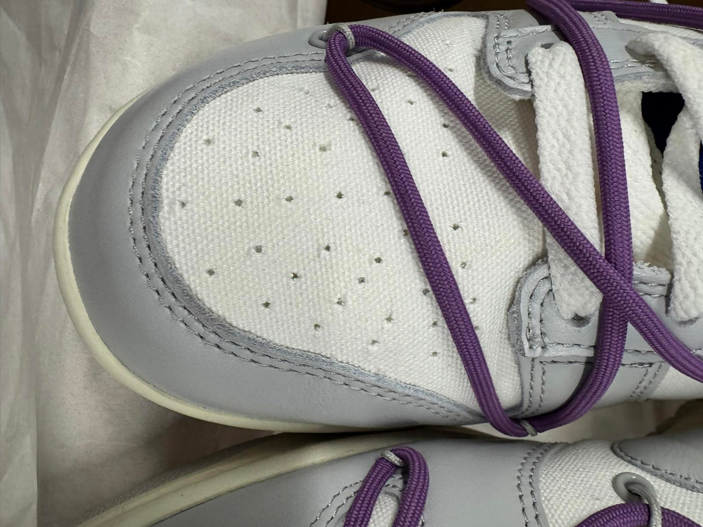 Size 10 Nike Dunk Low Off-White Lot 48 USED