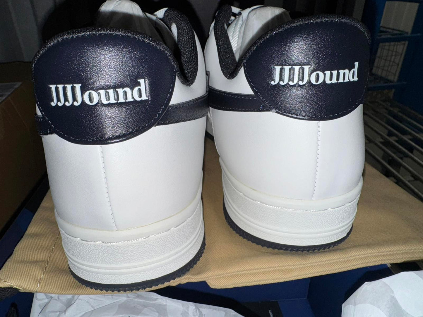 Size 9 A Bathing Ape Bape Sta JJJJound White Navy DS NEW