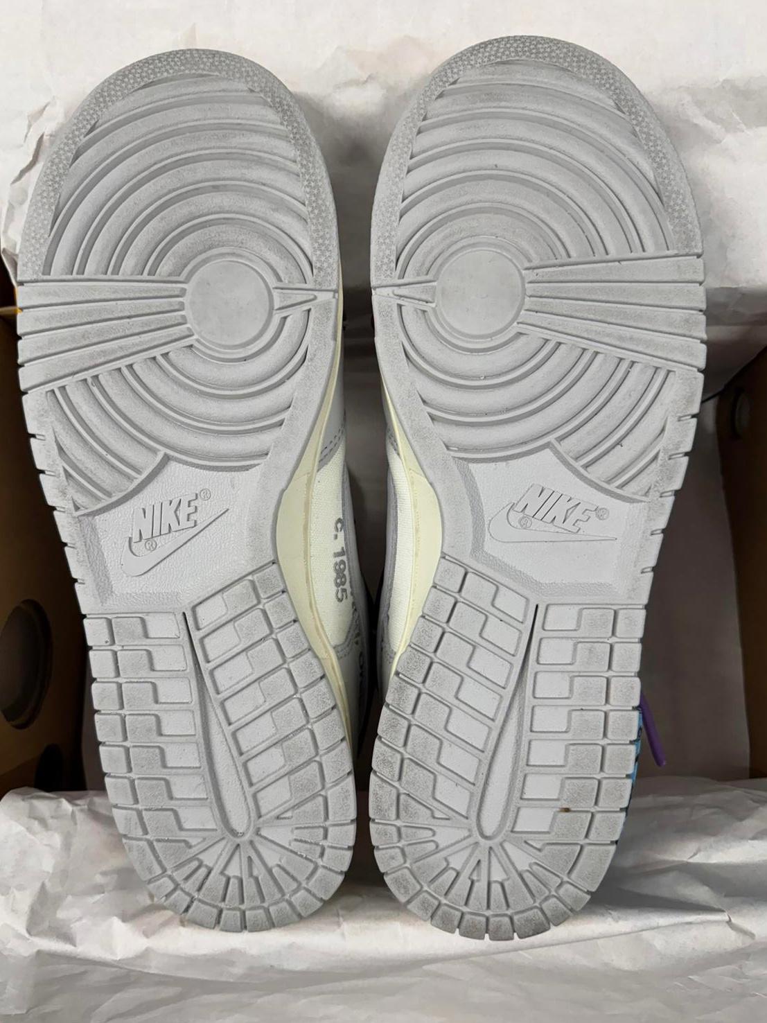 Size 10 Nike Dunk Low Off-White Lot 48 USED
