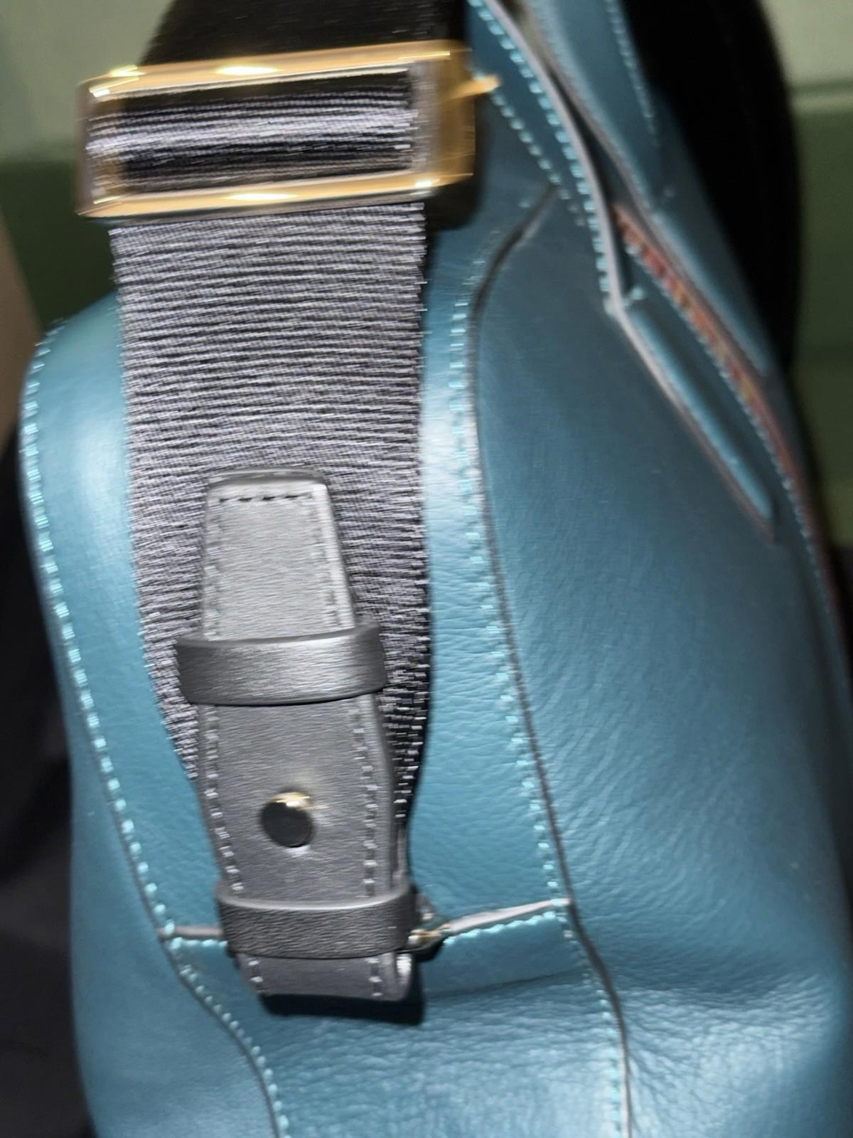 Paul Smith Calf Leather Blue Green 'Signature Stripe' Business Folio RRP 700£