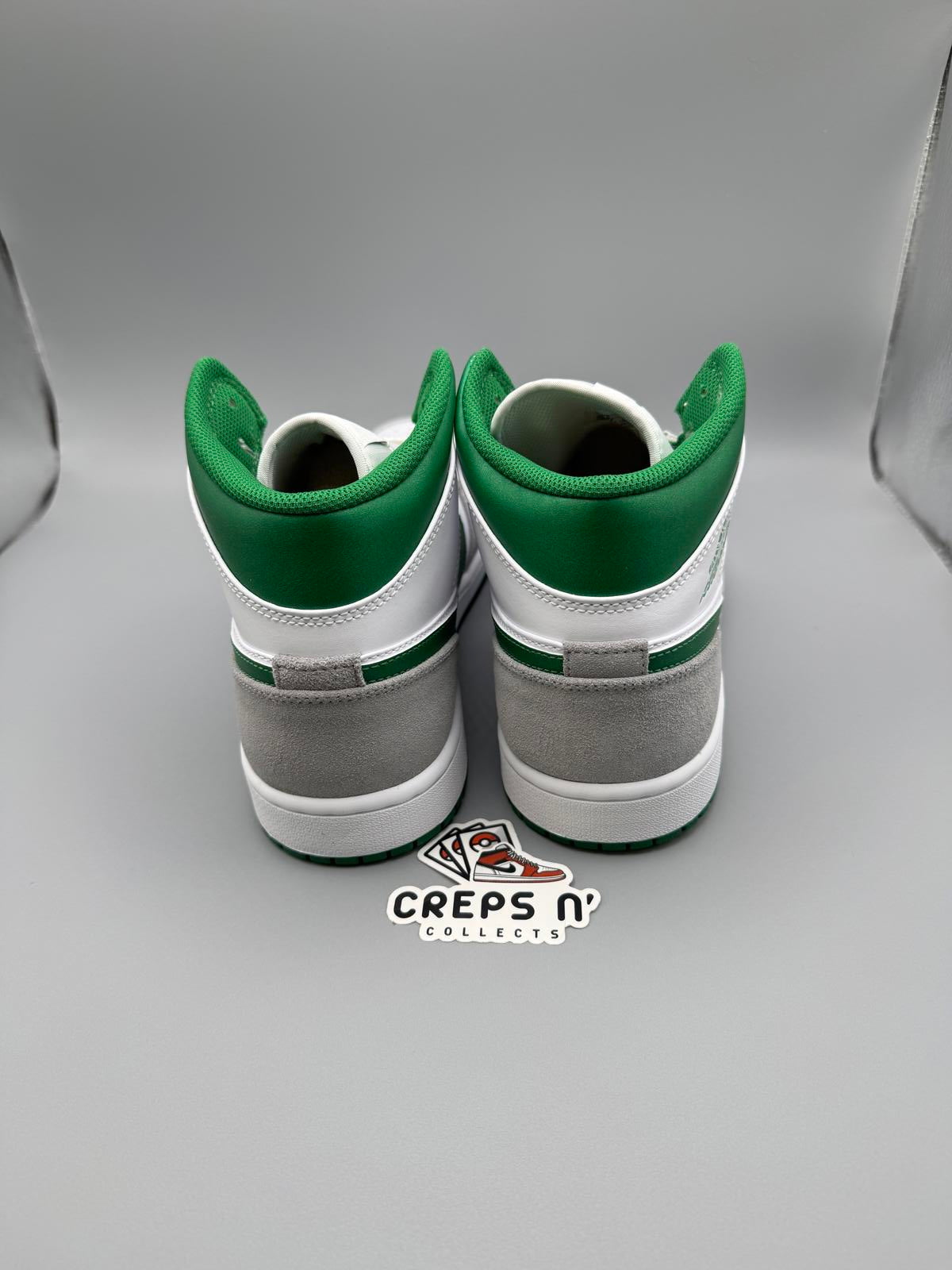 Nike Air Size 9 Jordan 1 Mid Grey/Pine Green Brand New In Box