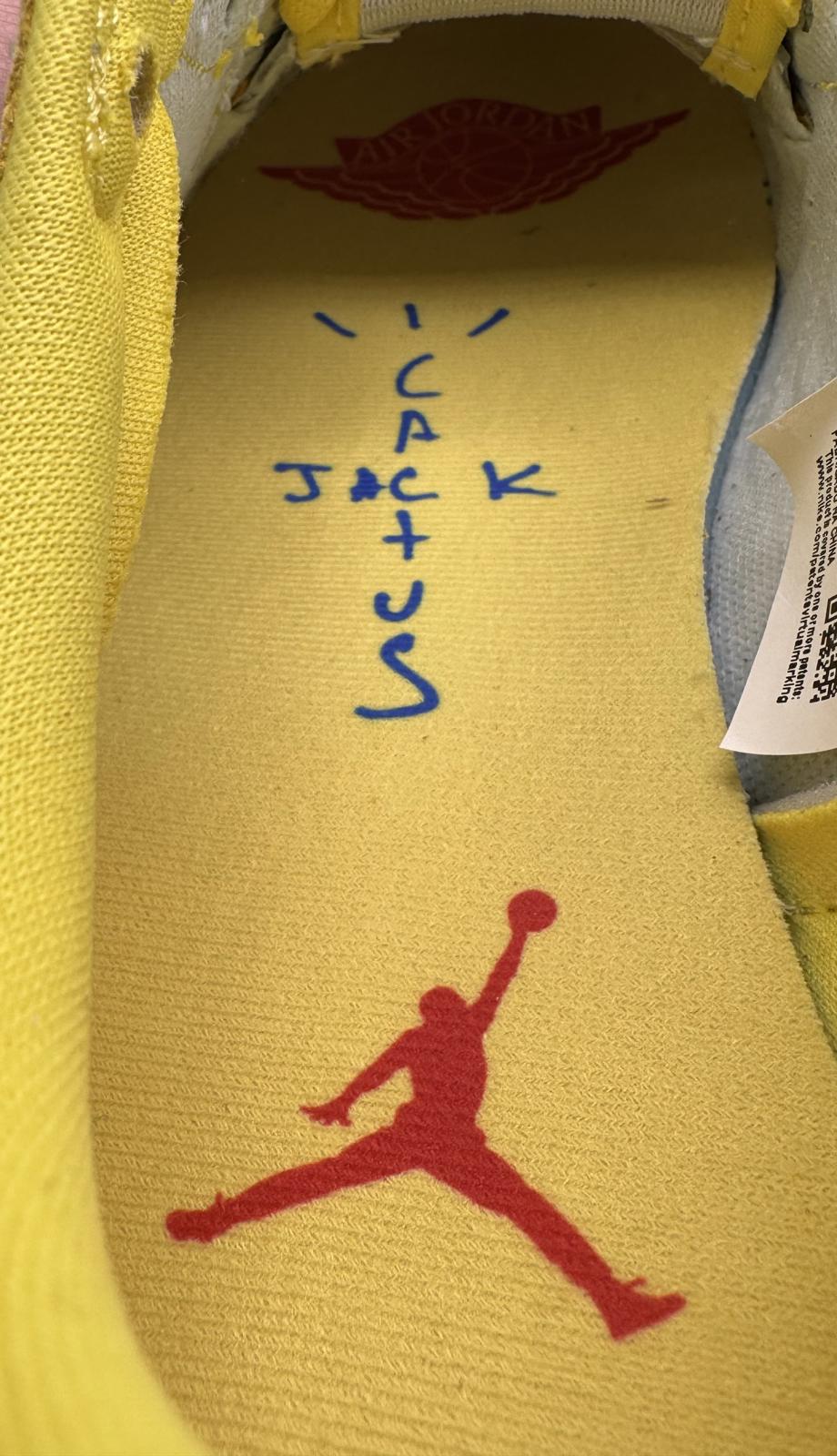 Size 5.5 Jordan 1 Low Travis Scott Canary