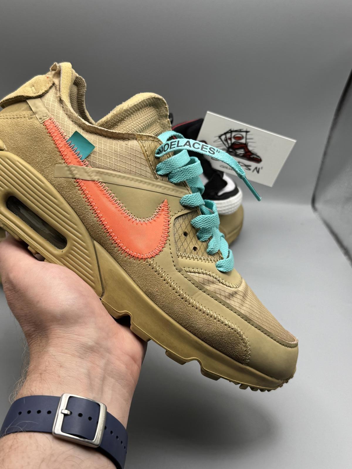 Size 6.5 Off White Nike Air Max 90 Desert Ore Preloved