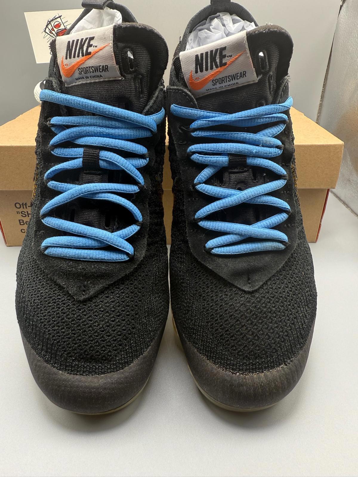 Size 7.5 Off-White x Nike Air VaporMax ‘Black’ 2018.