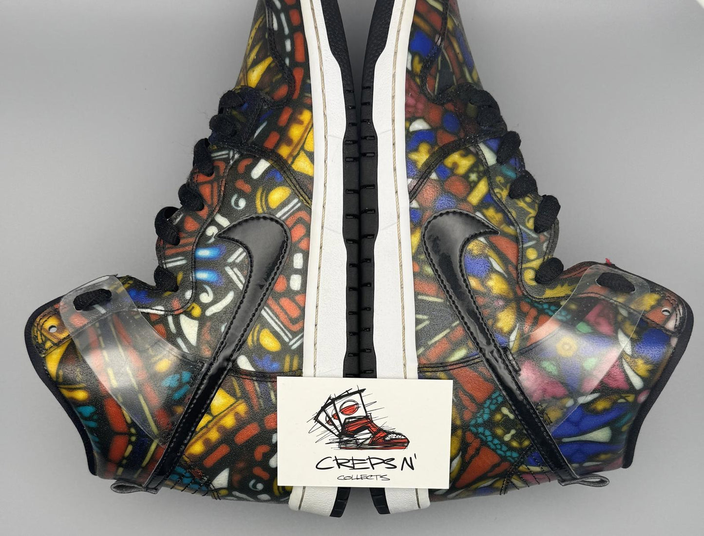 Size 8 Nike SB Dunk High Concepts Stained Glass US 9 EU 42.5