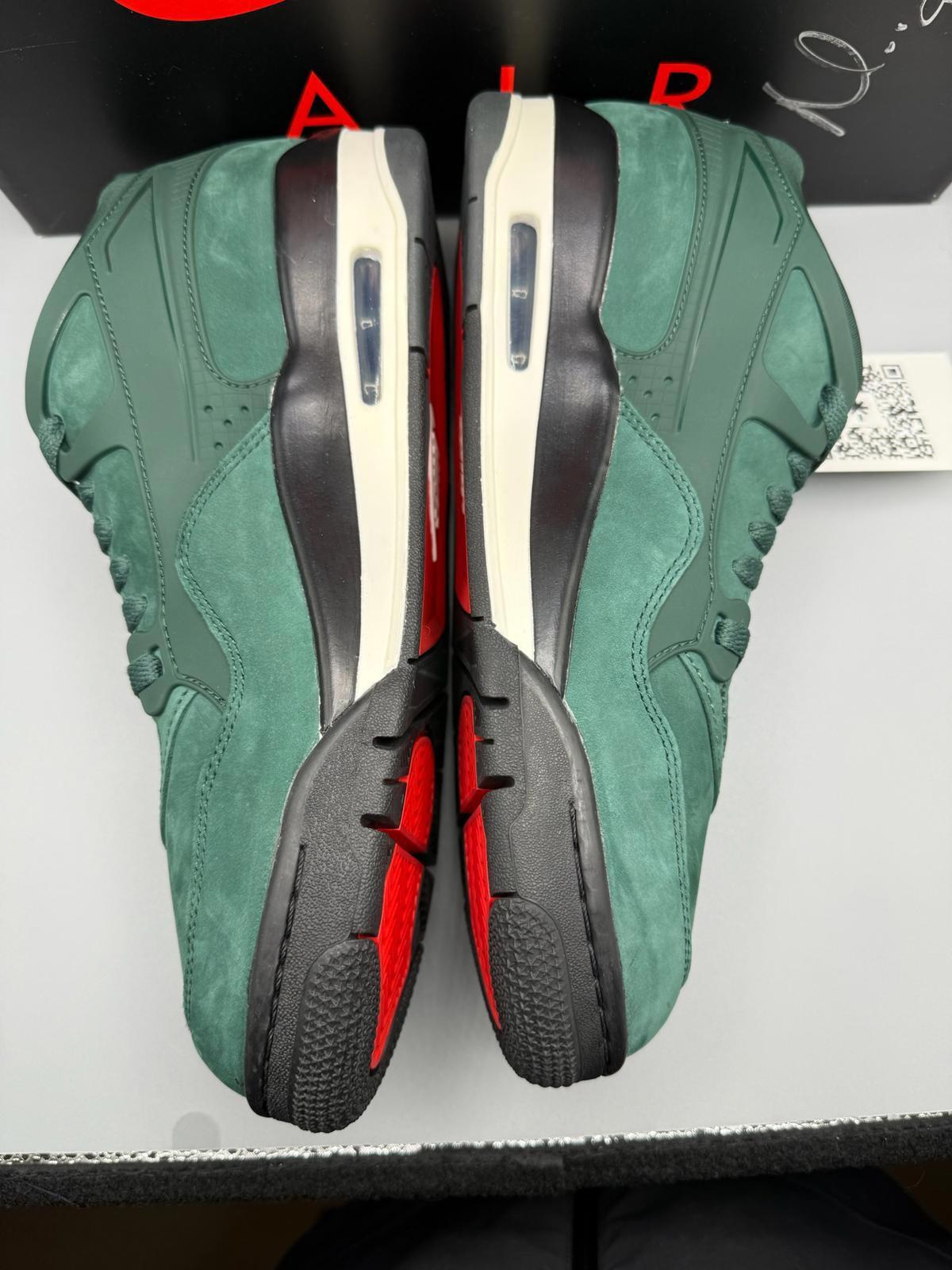 SIGNED BOX Size 8.5 Nigel Sylvester x Air Jordan 4 RM Fence Green SIGNED