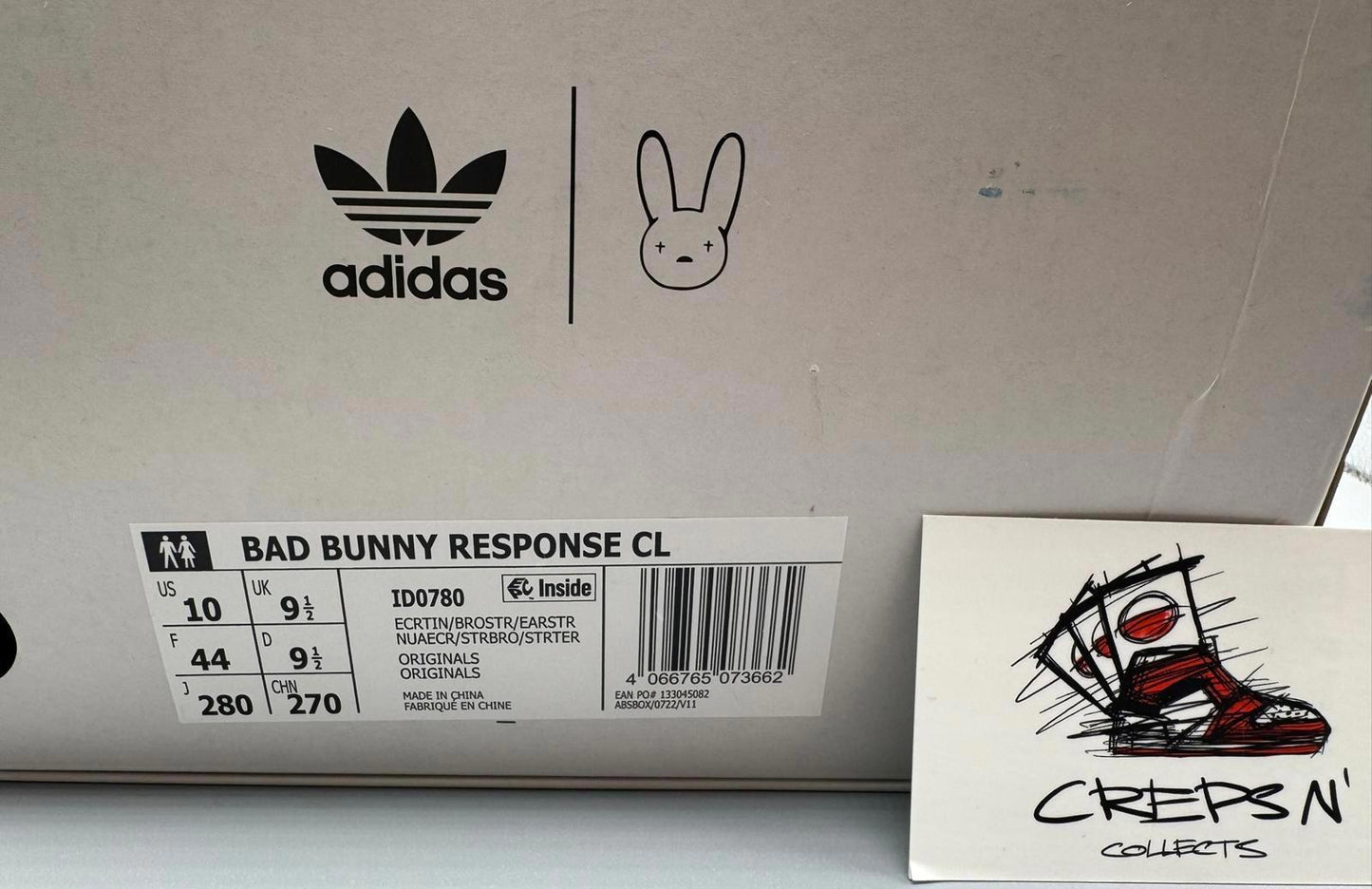 Size 9.5 / EU 44 Adidas Bad Bunny Response CL Paso Fino BRAND NEW DS