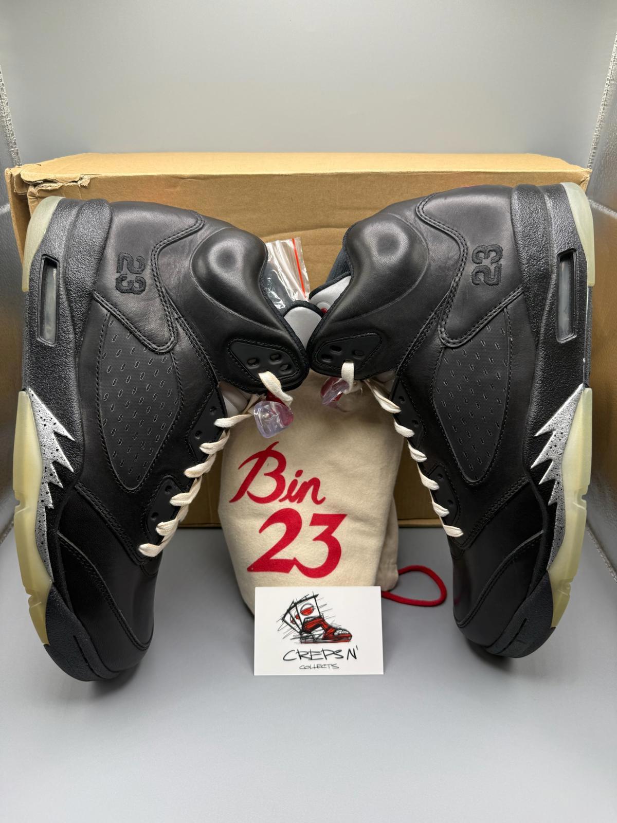 Size 9 Jordan 5 Retro Premio Bin 23 Black New Authentic RARE