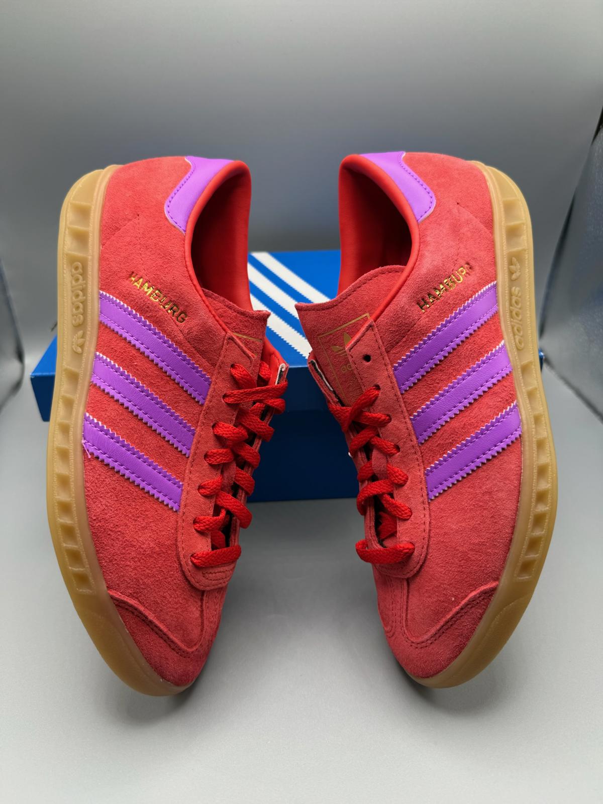 Size 5 adidas Hamburg Red Purple Burst Gum Brand New