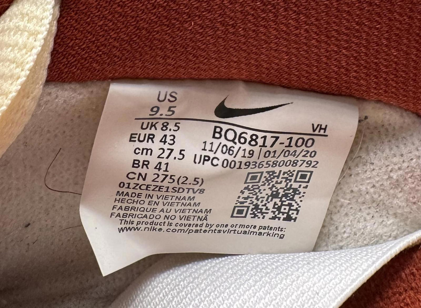 Size 8.5 Nike SB Dunk Low Hennessy Muslin Regency Purple