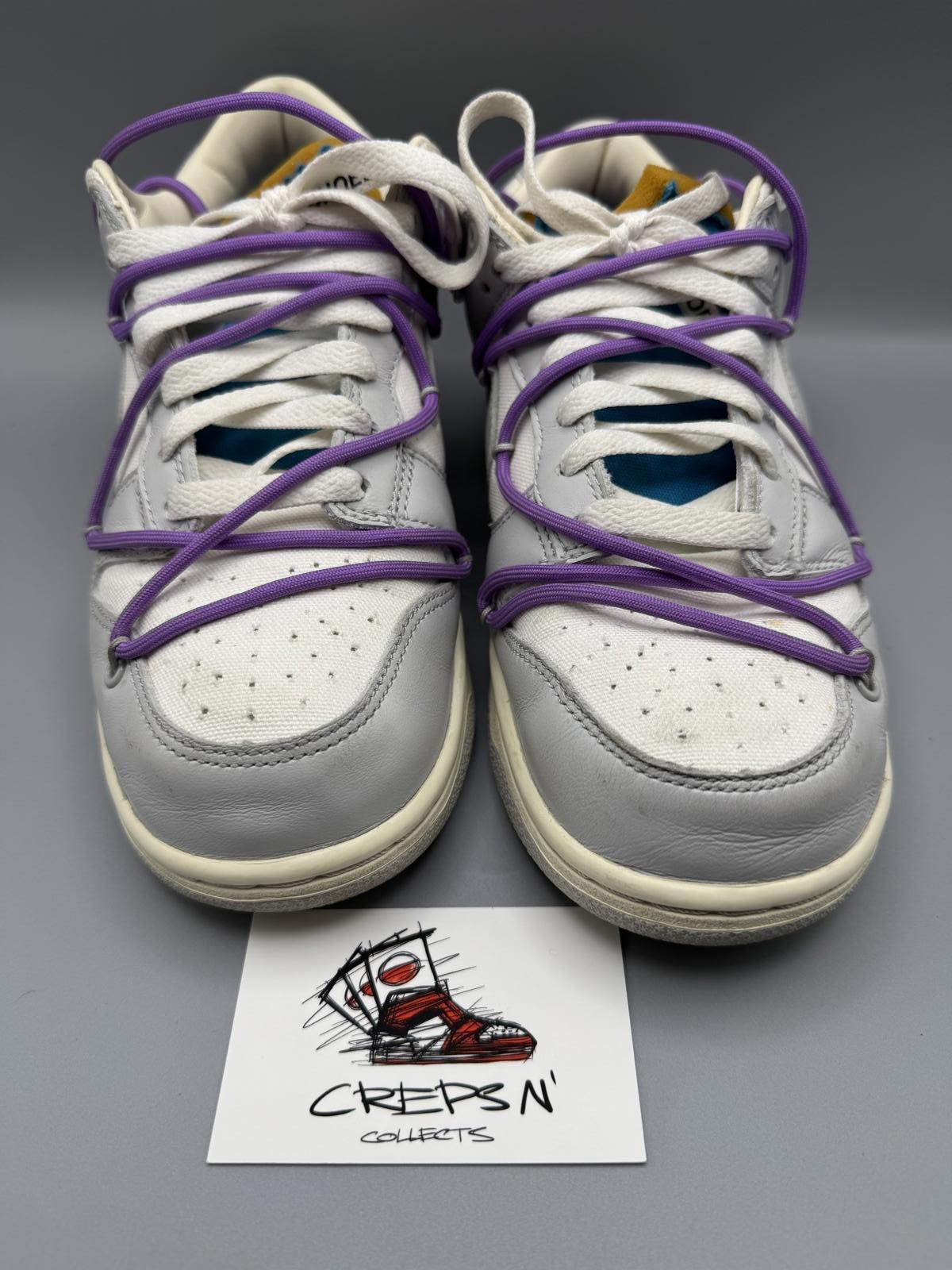 Size 7 Off White Nike Dunk Low Purple Lot 28 Preloved