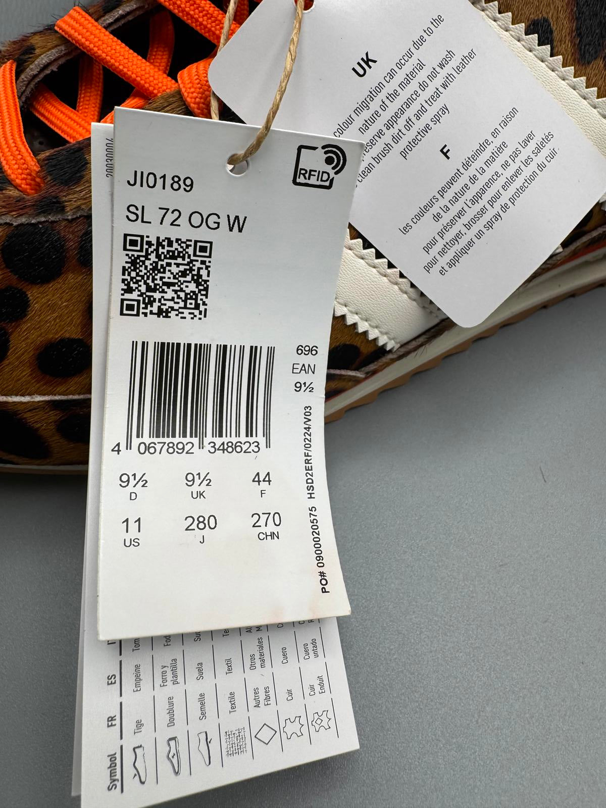 Adidas Samba OG Leopard Cheetah Print Orange Cream - UK9.5 - JI2734 BRAND NEW