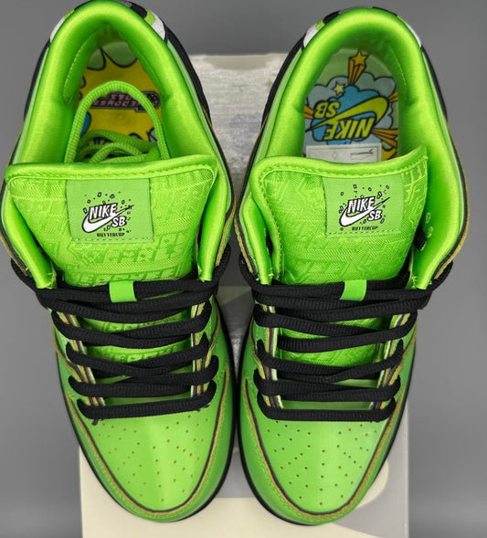 Size 7.5 Nike SB Dunk Low Power Puff Girls Electric Green Edition NEW