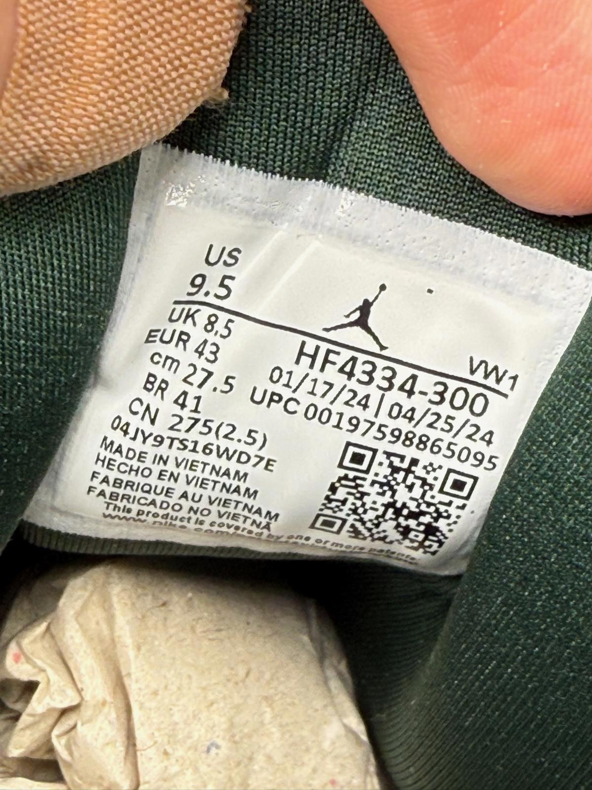 SIGNED BOX Size 8.5 Nigel Sylvester x Air Jordan 4 RM Fence Green SIGNED