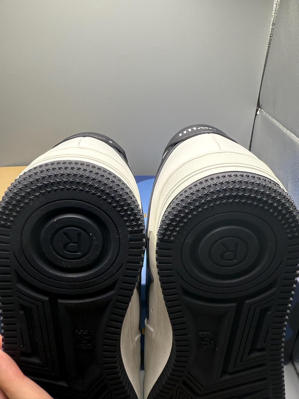 Size 10 ABathing Ape Bape Sta Low x JJJJound White Navy