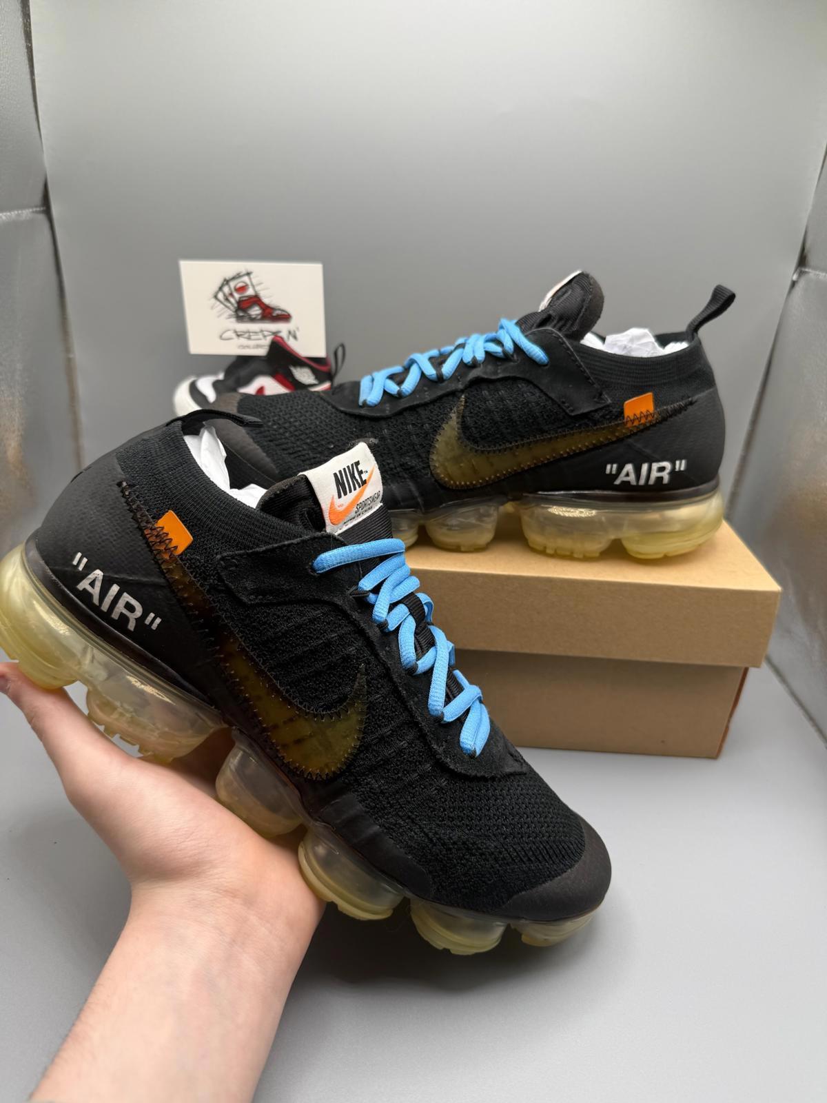 Size 7.5 Off-White x Nike Air VaporMax ‘Black’ 2018.