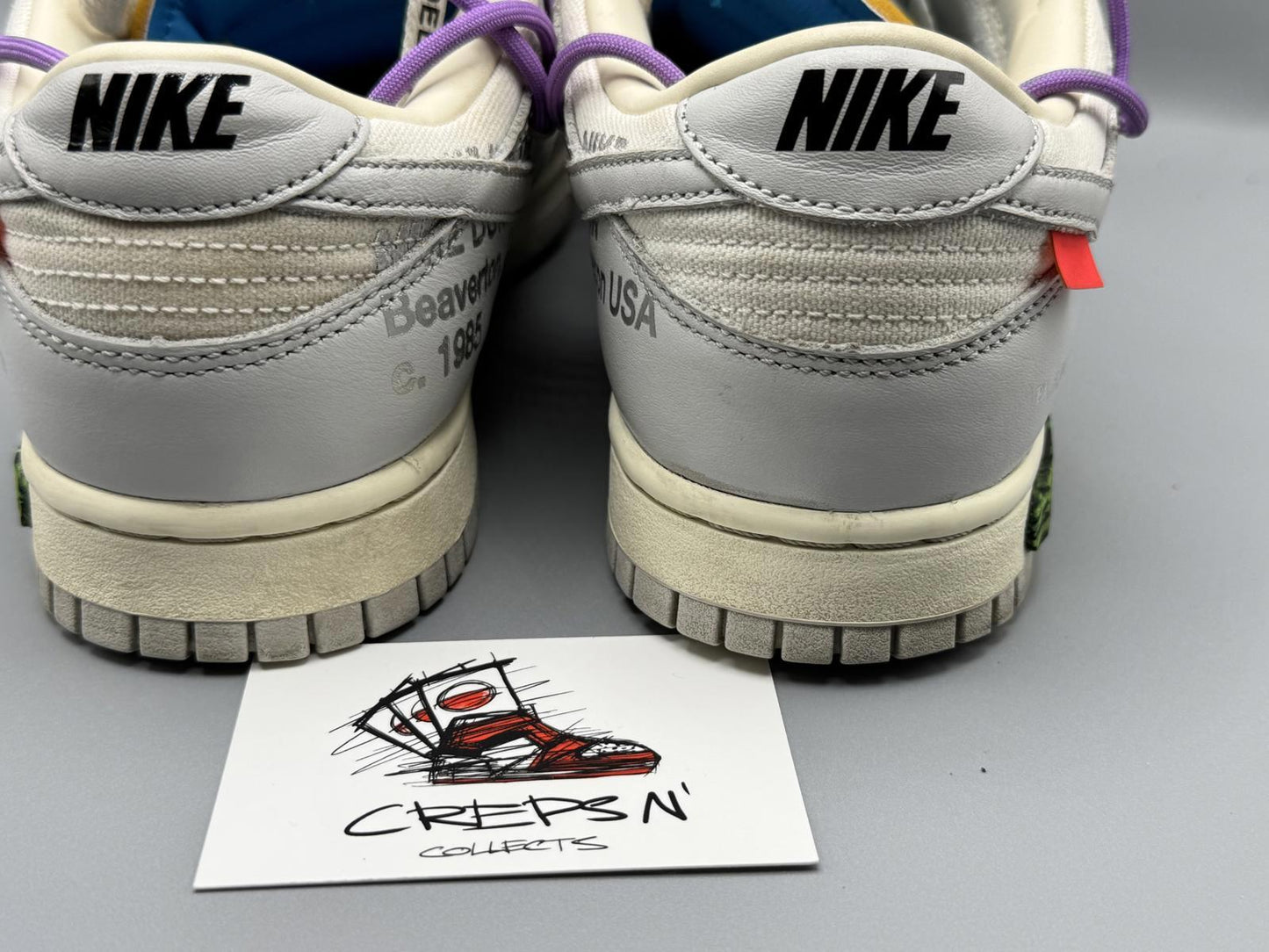 Size 7 Off White Nike Dunk Low Purple Lot 28 Preloved