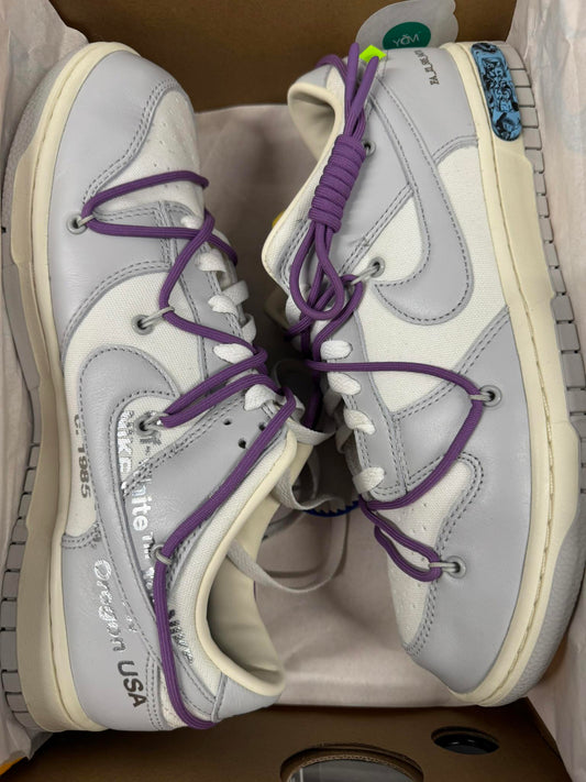 Size 10 Nike Dunk Low Off-White Lot 48 USED