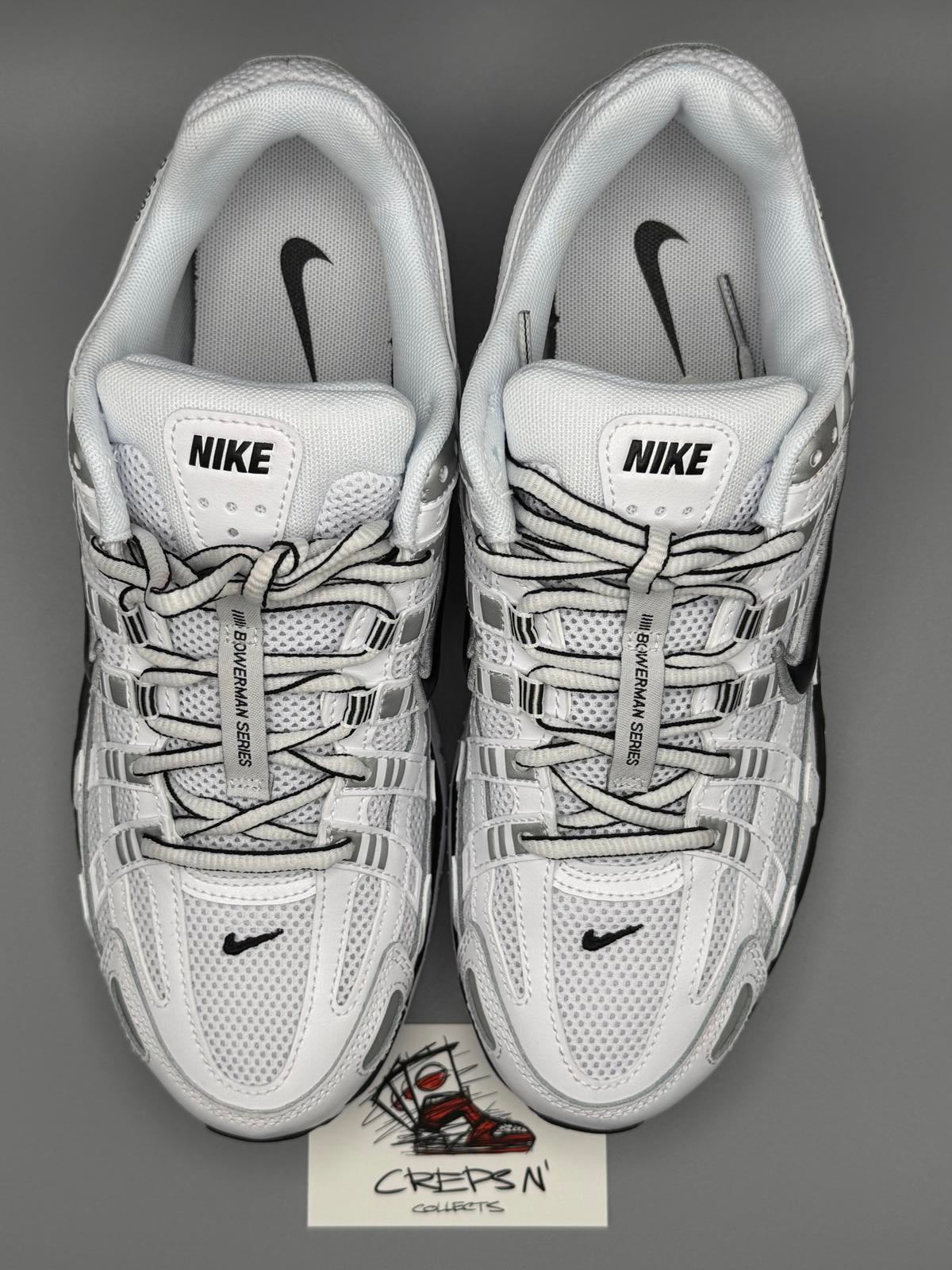 Size 6.5 Nike P6000 White Black Metallic Silver New
