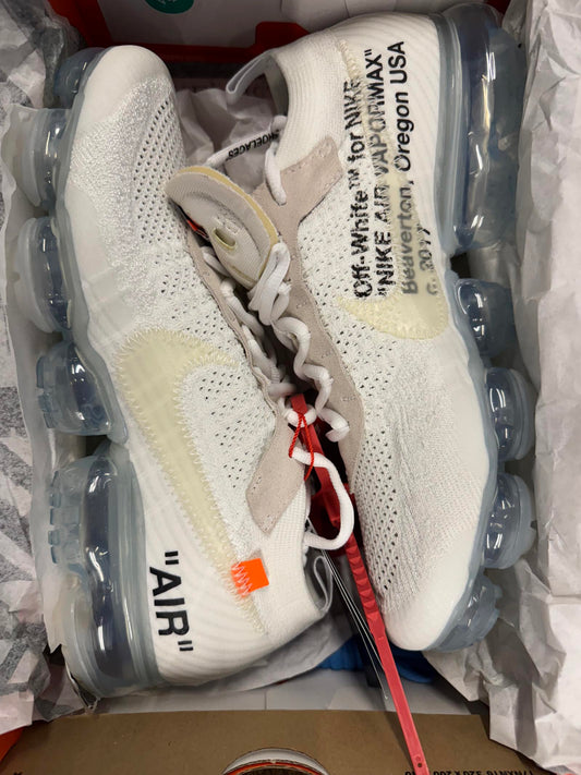 Size 8.5 Nike Air Vapormax Flyknit 2  Off White OG WHITE