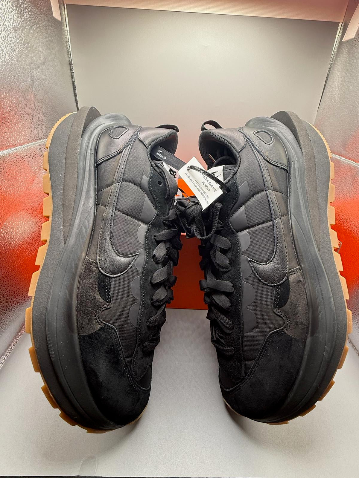 Size 14 Nike Vaporwaffle Sacai Black Gum OG all lot
