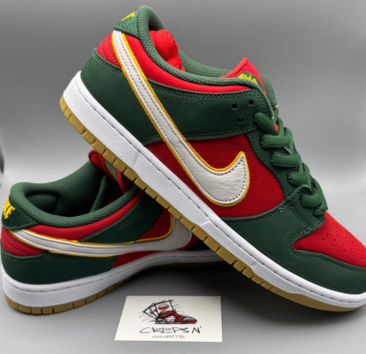 Size 9.5 Nike SB Dunk Lo Pro Premium Seattle Super Sonic Low New