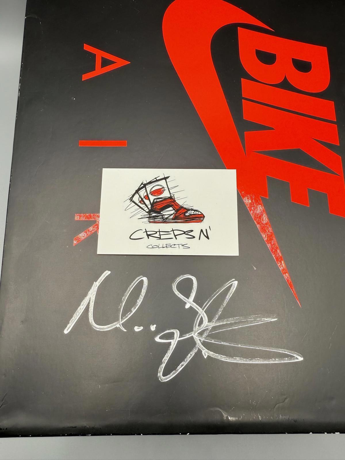 SIGNED BOX Size 8.5 Nigel Sylvester x Air Jordan 4 RM Fence Green SIGNED