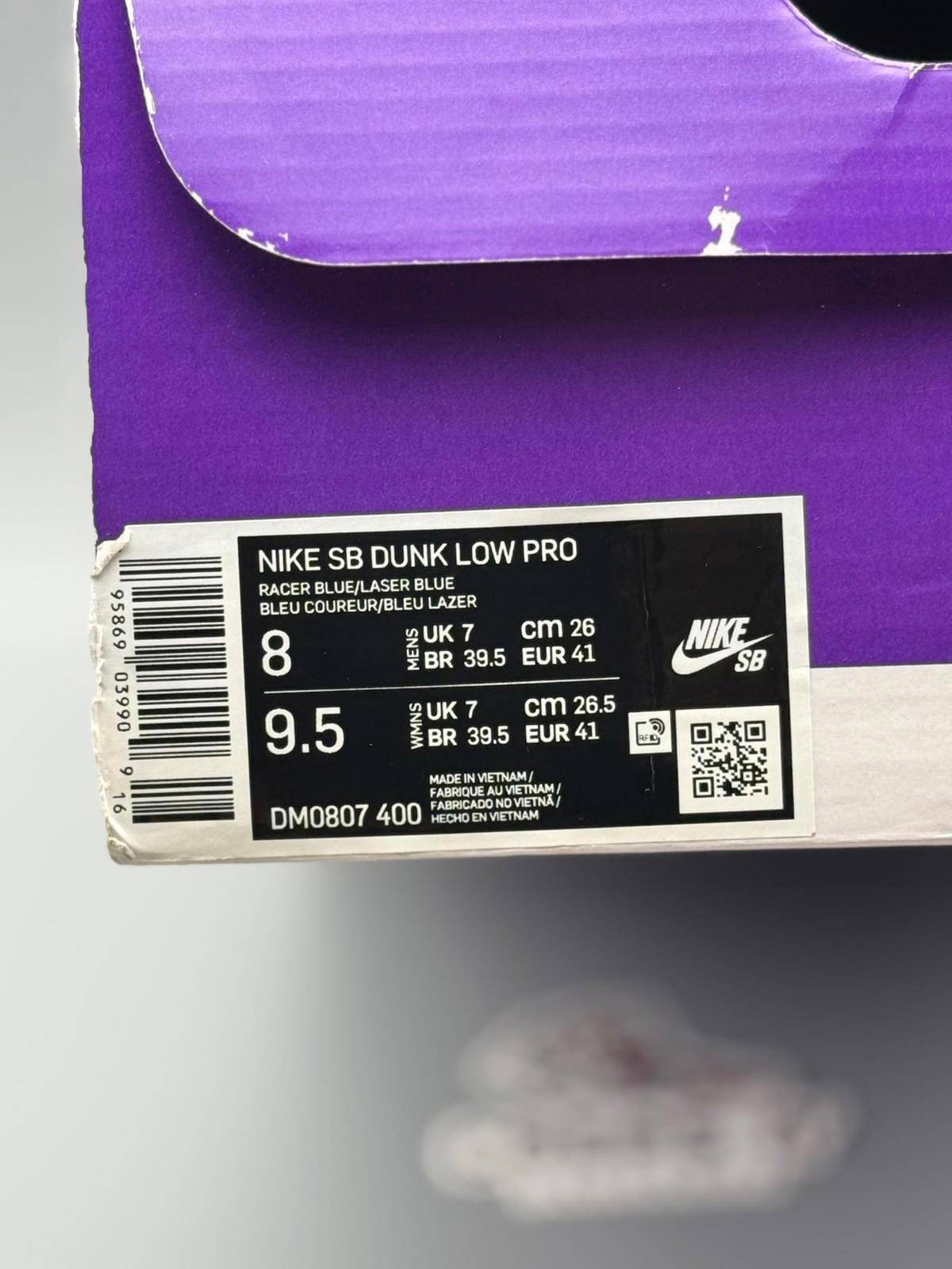 Size 7 SB Dunk Low Blue Raspberry USED