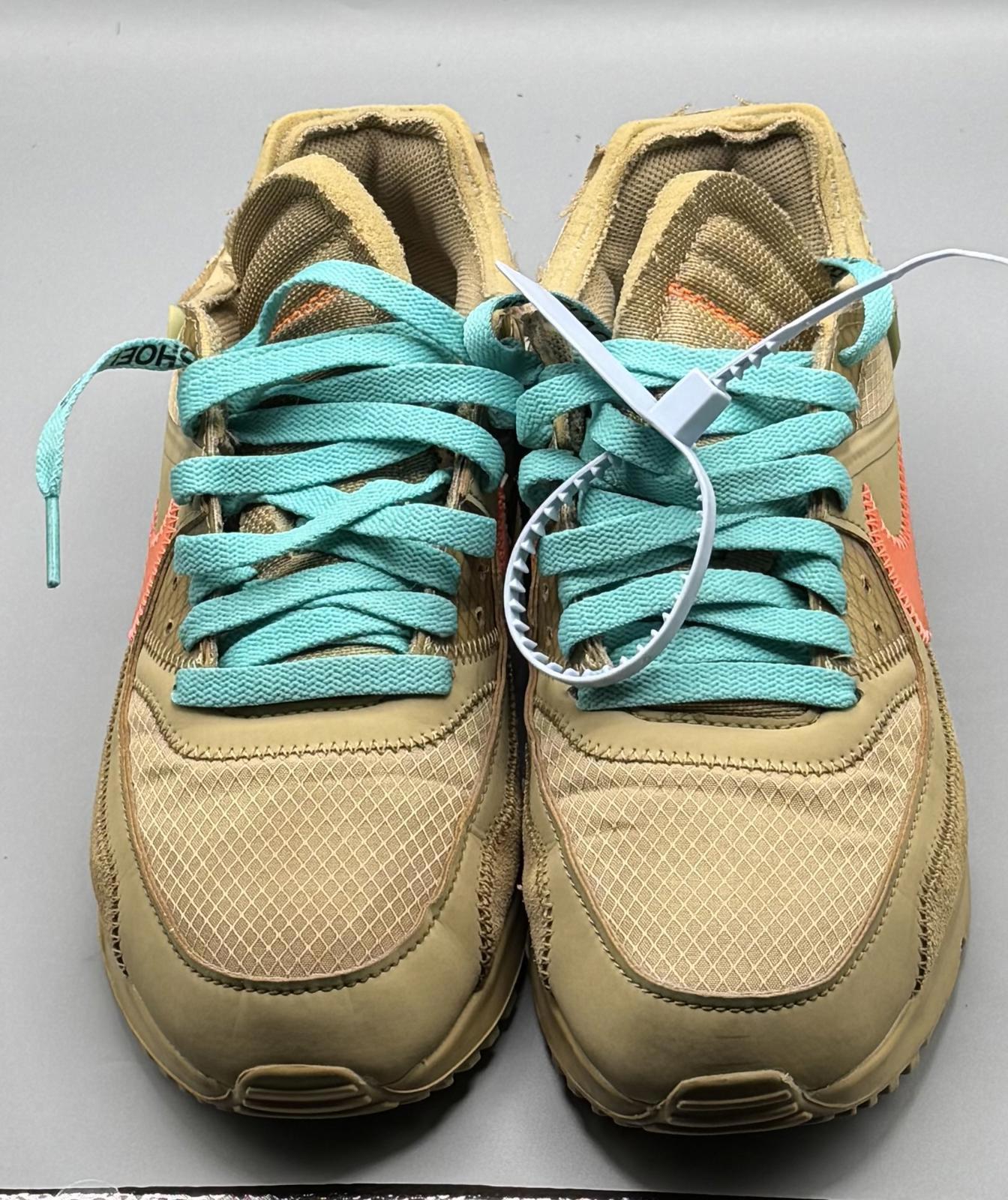 Size 6.5 Off White Nike Air Max 90 Desert Ore Preloved