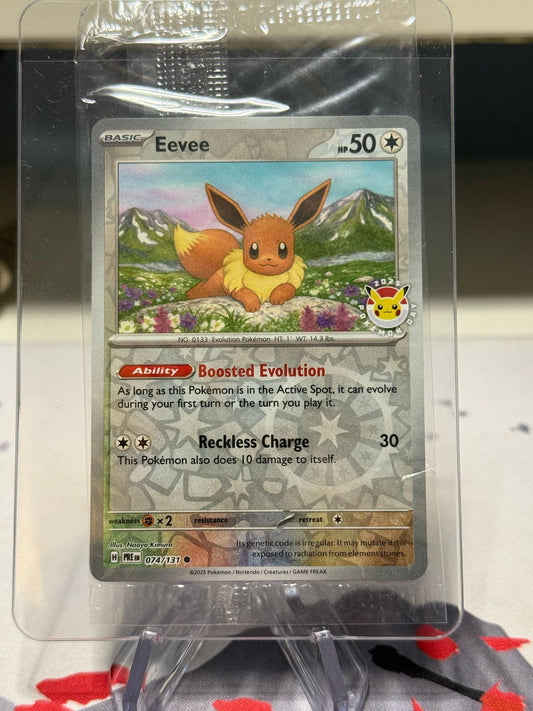 Pokemon TCG: Eevee 074/131 - Pokemon Day 2025 Stamped Promo Card (Sealed)
