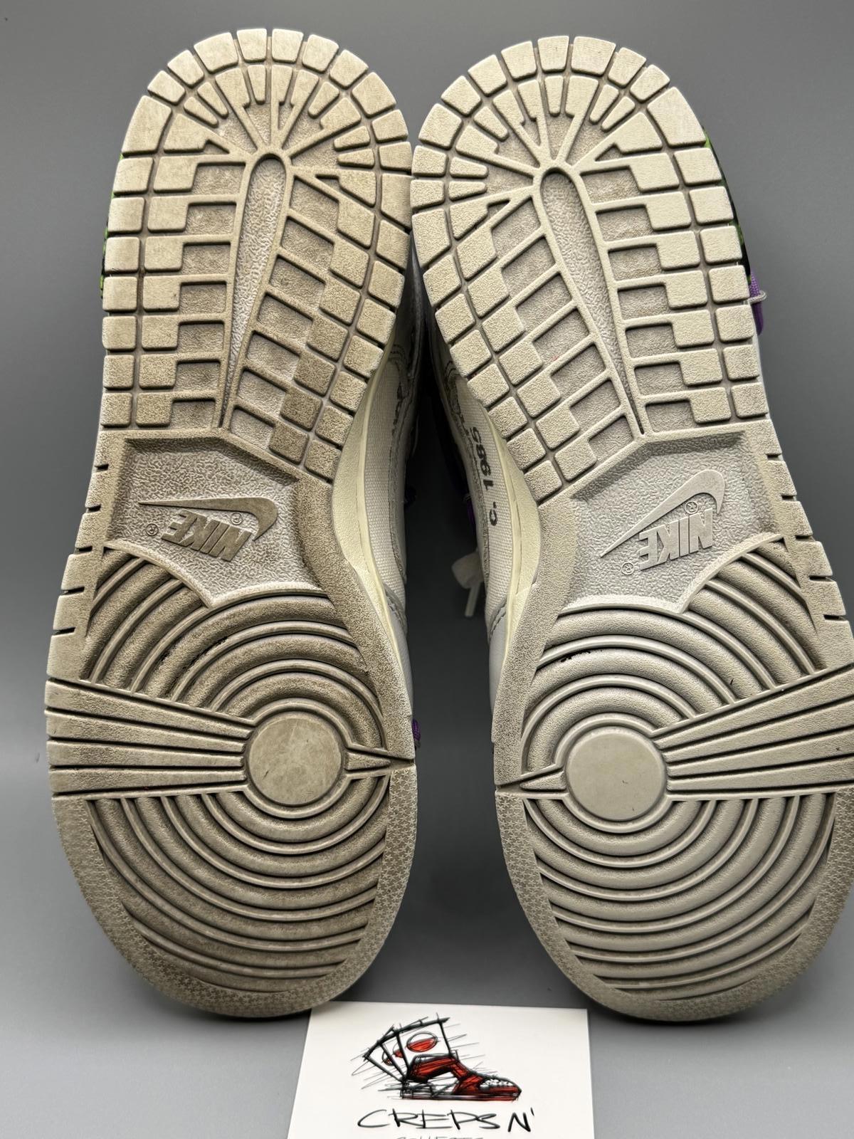 Size 7 Off White Nike Dunk Low Purple Lot 28 Preloved