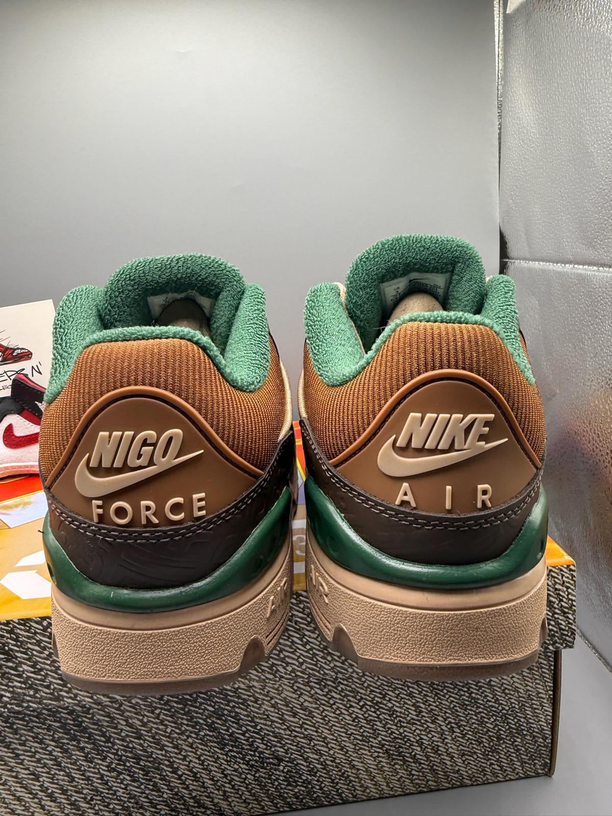 Size 8 Nike Air Force 3 Nigo Baroque Brown Pecan Fir New
